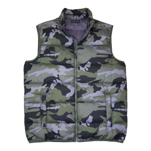 Swiss Tech Camo Puffer Vest Mens Large 42-44 Recycled Polyester Outdoor Layering - Picture 9 of 9
